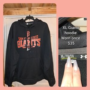 Under Armour Black and Orange Giants Hoodie